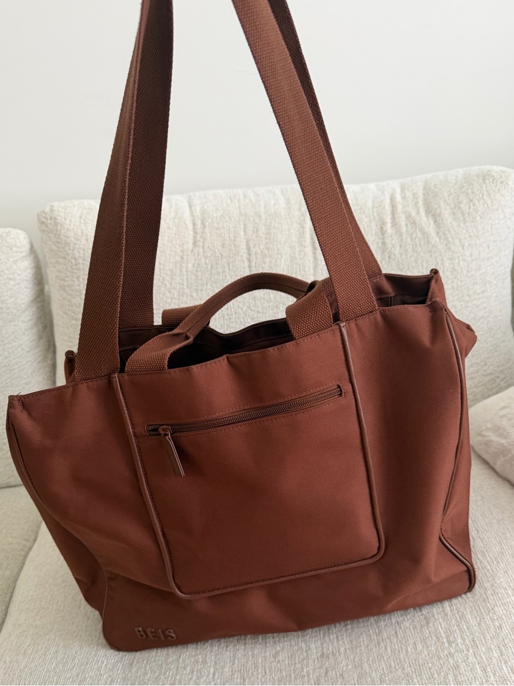 BEIS Chestnut Brown Travel Tote Bag